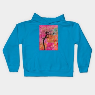 Pink oak tree Kids Hoodie